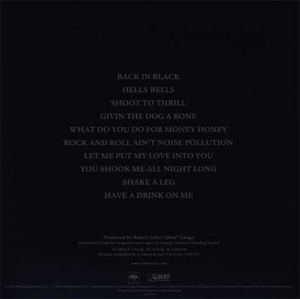 AC/DC – Back In Black 